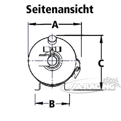 Feuerlöschsystem Zero 360, FIA-homol. Aluminium Behälter, 2,25kg Novec, eletrische Betätigung