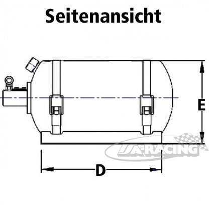 Feuerlöschsystem Zero 360, FIA-homol. Aluminium Behälter, 2,25kg Novec, eletrische Betätigung