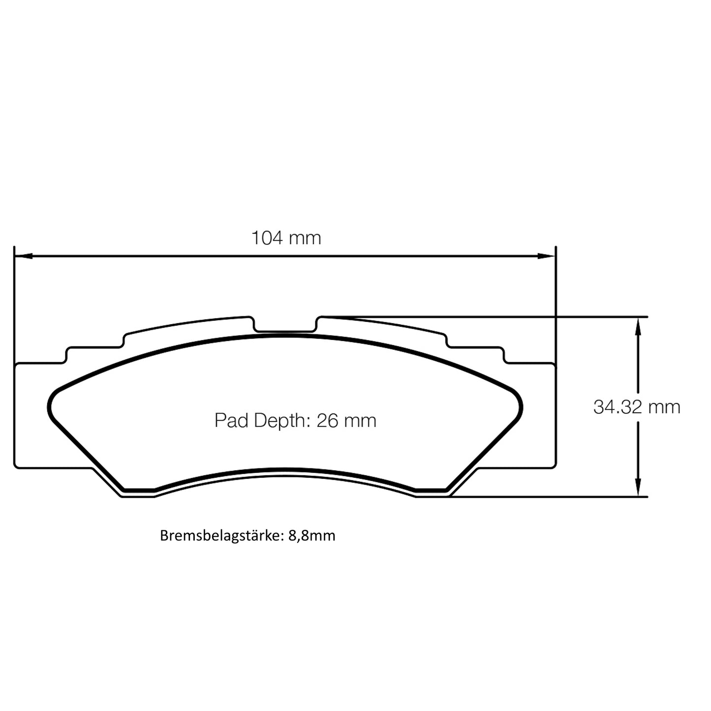 U6004 Pagid Bremsbelag
