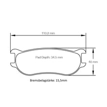 U8034 Pagid Bremsbelag