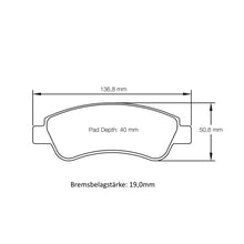 U8212 Pagid Bremsbelag