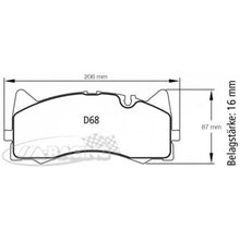 U8257 Pagid Bremsbelag