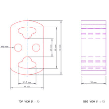 PFH001 Powerflex Auspuffhalterung 72x44mm Standard Serie