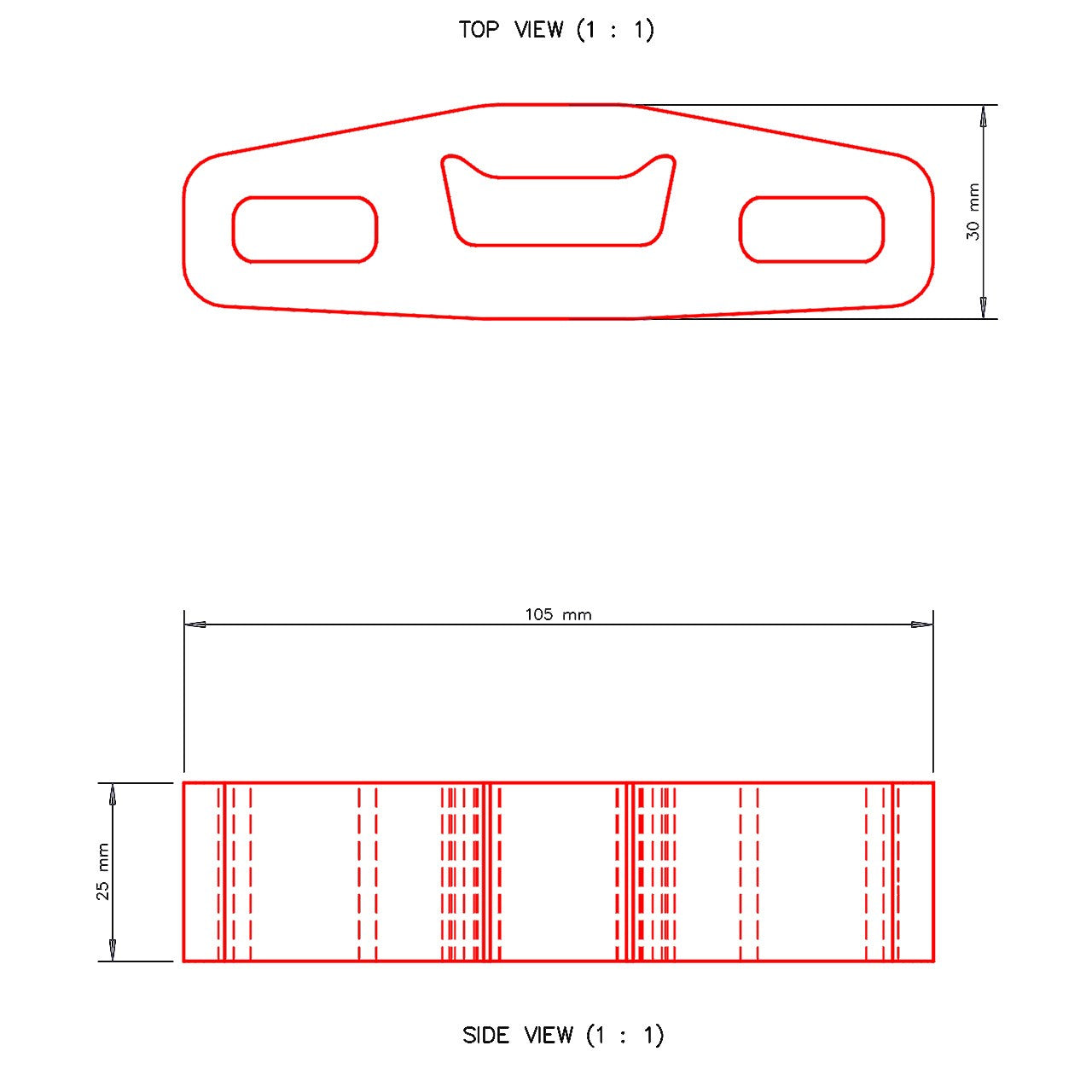 PFH004 Powerflex Auspuffhalterung 30x105mm Standard Serie
