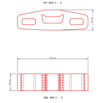 PFH004 Powerflex Auspuffhalterung 30x105mm Standard Serie