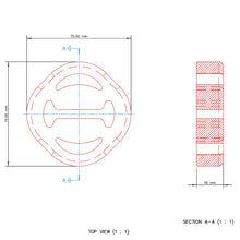 PFH006 Powerflex Auspuffhalterung 70x70mm Standard Serie