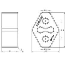 PBH014 Powerflex Auspuffhalterung 82x64mm Black Serie