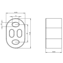 PFH019 Powerflex Auspuffhalterung 71,5x45,5mm Standard Serie