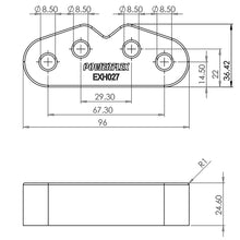 PFH027 Powerflex Auspuffhalterung 93x36,4mm Standard Serie