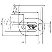 PFH028 Powerflex Auspuffhalterung 70x46,1mm Standard Serie