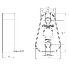 PFH033 Powerflex Auspuffhalterung 78x50,2mm Standard Serie