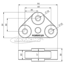 PFH040 Powerflex Auspuffhalterung 90x59mm Standard Serie