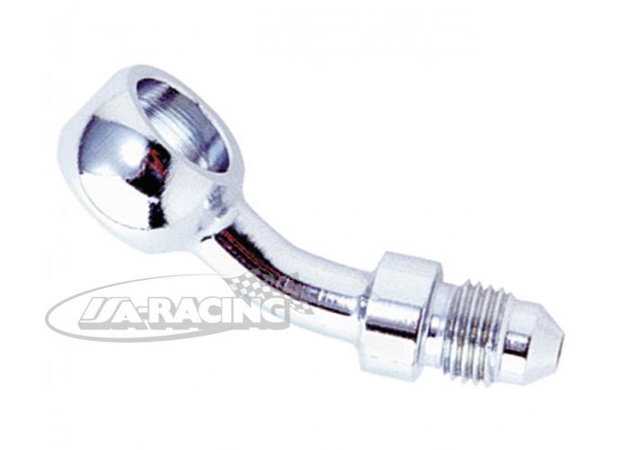 Chrom Ringstutzen lang, 30° mit Aussengewinde D-03