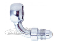 Chrom Ringstutzen lang, 90° mit Aussengewinde D-03