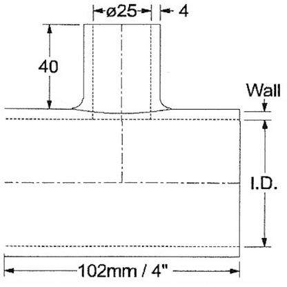 Samco Silikon T-Schlauchkuplung 102mm lang
