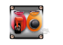 Schalterpaneel, Kippschalter mit Schutzkappe, Startknopf