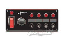 Schalterpaneel, 1 Zündschalter 40A, 1 Startknopf 15A, 4 Kippschalter 40A, 5 Kontrollleuchten 40A