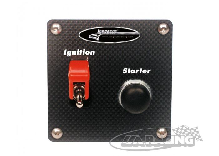 Schalterpaneel Carbon, 1 Zündschalter mit Schutzkappe, 1 Startknopf
