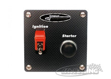 Schalterpaneel Carbon, 1 Zündschalter mit Schutzkappe, 1 Startknopf