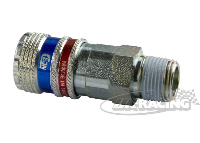 E-Safe Schnellkupplung 3/8" Aussengewinde, Min. Luftquerschnitt 7mm