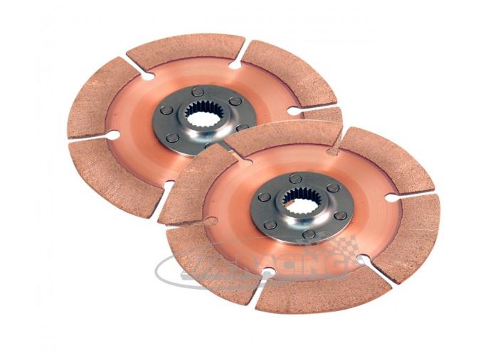 Sintermetall Vollscheibe 6-Nieten Ø184mm, Set mit 2 Back-to-Back Scheiben