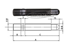 Universal Radbolzen mit rundem Kopf