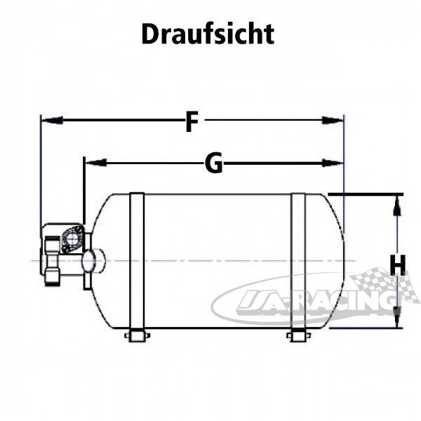 Feuerlöschsystem Zero 360, FIA-homol. Aluminium Behälter, 2,25kg Novec, eletrische Betätigung